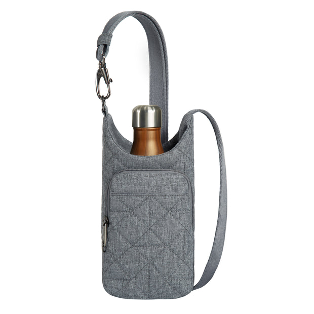 variant:42874894483648 Travelon Boho Anti-Theft Insulated Water Bottle Tote Gray Heather