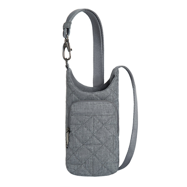 variant:42874894483648 Travelon Boho Anti-Theft Insulated Water Bottle Tote Gray Heather