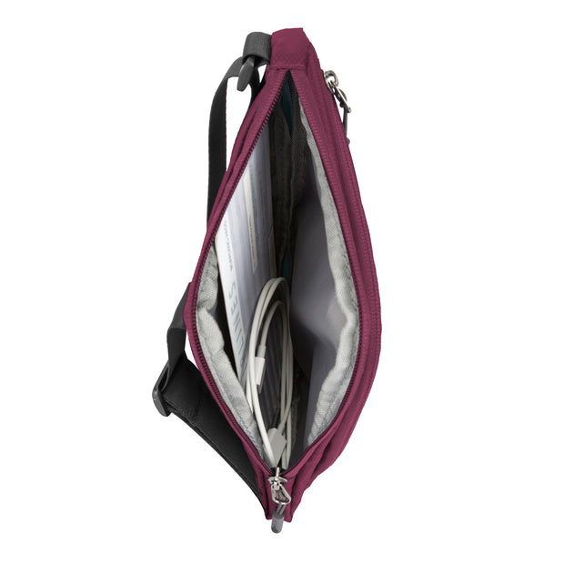 variant:46346340794560 travelon World Travel Essentials Slim Crossbody Bag blackberry