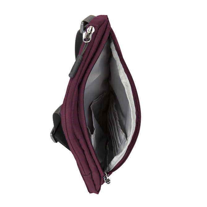 variant:46346340794560 travelon World Travel Essentials Slim Crossbody Bag blackberry
