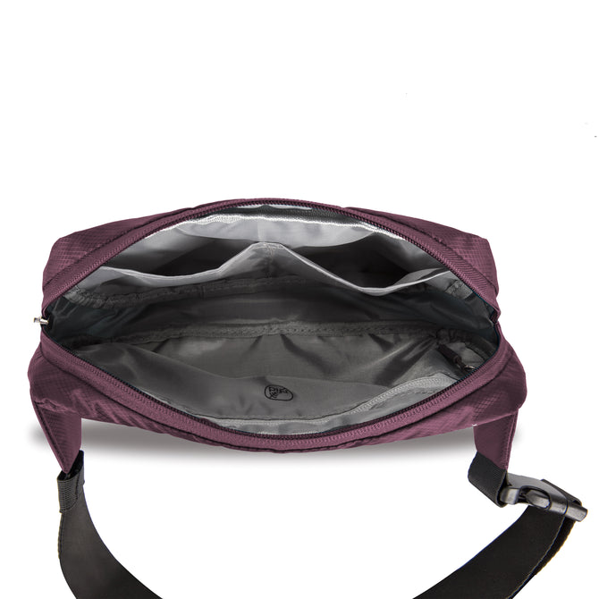 variant:46346373333184 travelon World Travel Essentials Convertible Sling/Waist Pack Blackberry