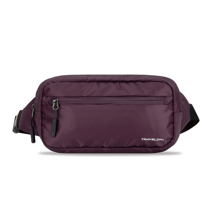 variant:46346373333184 travelon World Travel Essentials Convertible Sling/Waist Pack Blackberry