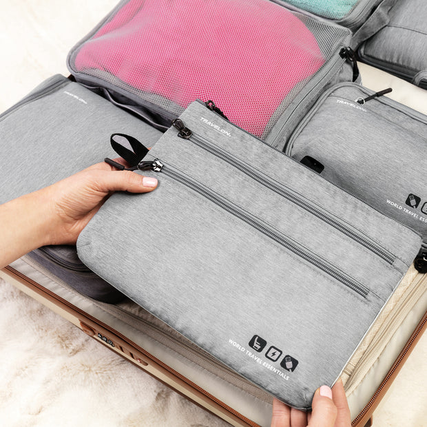 variant:42999678435520 travelon World Travel Essentials Seat Pack Organizer gray heather