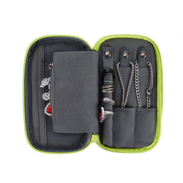 variant:46348681904320 Travelon 2-in-1 Jewelry & Tech Organizer Lime