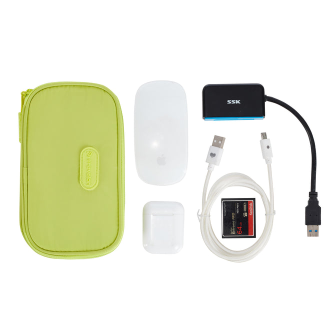 variant:46348681904320 Travelon 2-in-1 Jewelry & Tech Organizer Lime