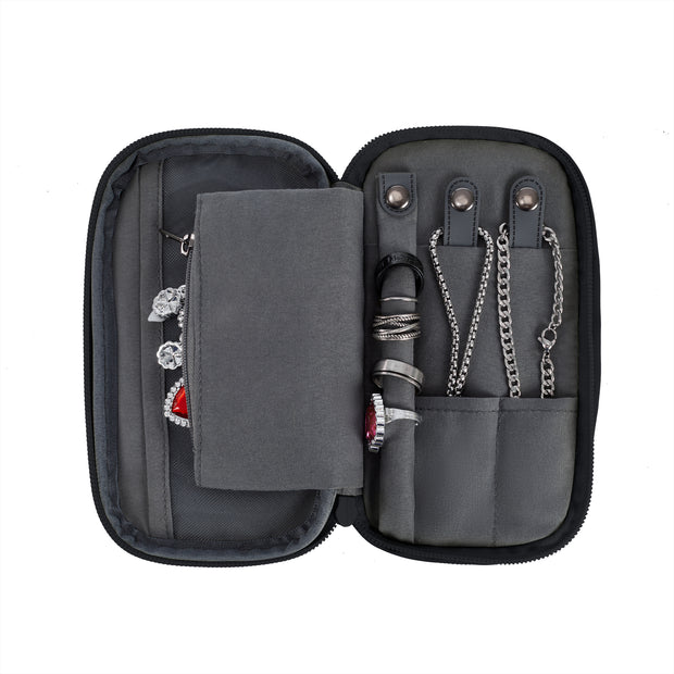 variant:46348684034240 Travelon 2-in-1 Jewelry & Tech Organizer Black