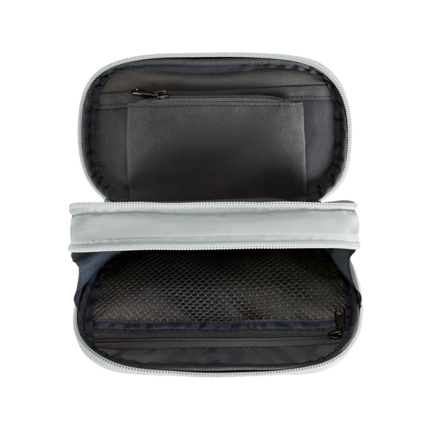 variant:46348684099776 Travelon 2-in-1 Jewelry & Tech Organizer Platinum