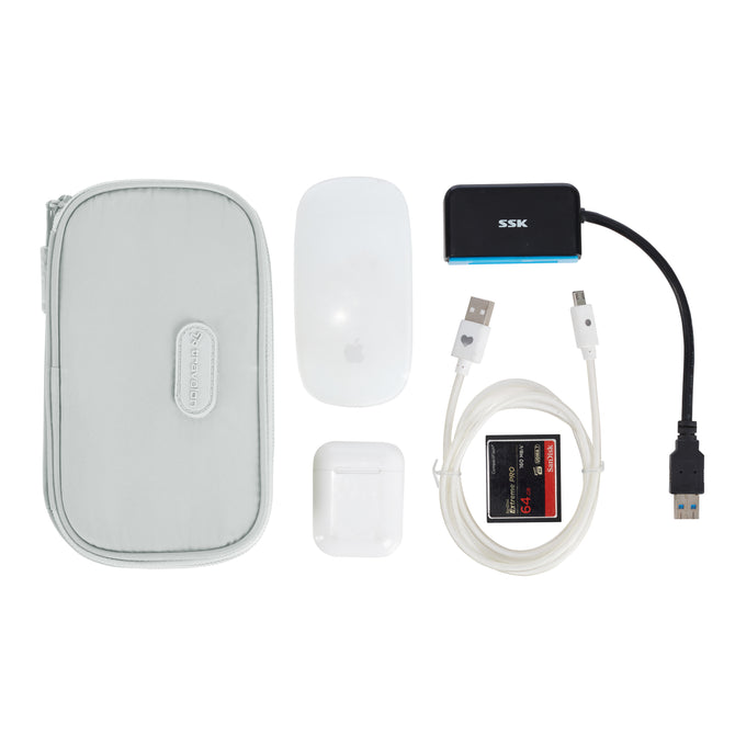 variant:46348684099776 Travelon 2-in-1 Jewelry & Tech Organizer Platinum