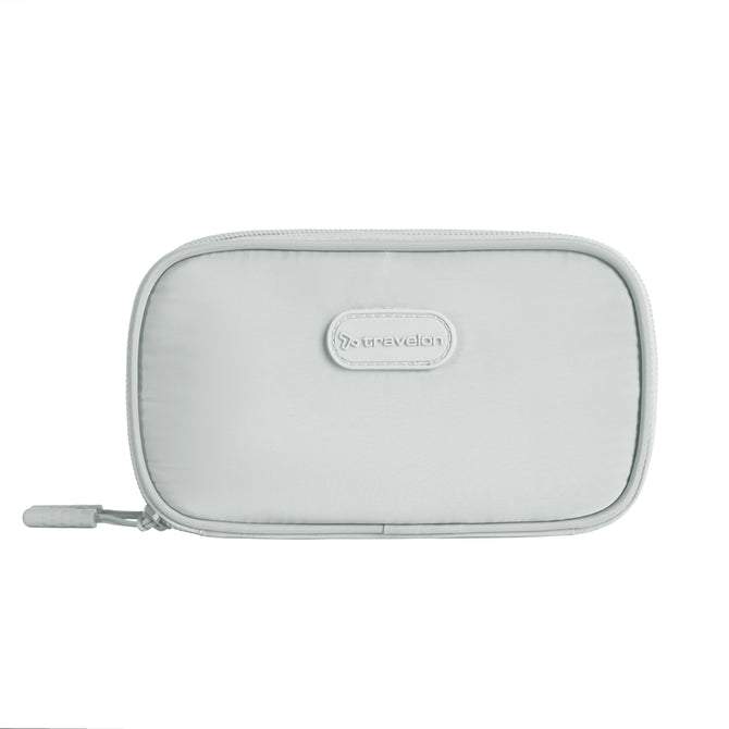 variant:46348684099776 Travelon 2-in-1 Jewelry & Tech Organizer Platinum