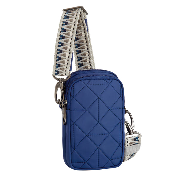 variant:46319321252032 Travelon Boho Anti-Theft 2 Compartment Phone Crossbody Lush Blue