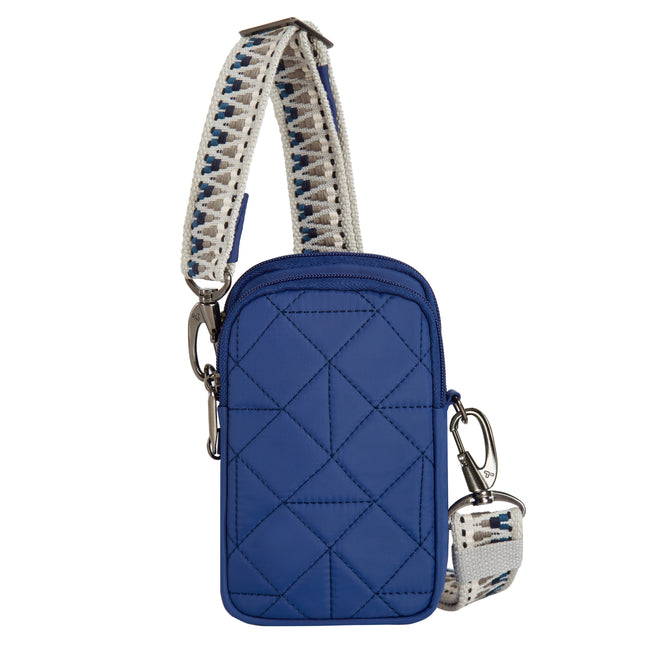 variant:46319321252032 Travelon Boho Anti-Theft 2 Compartment Phone Crossbody Lush Blue