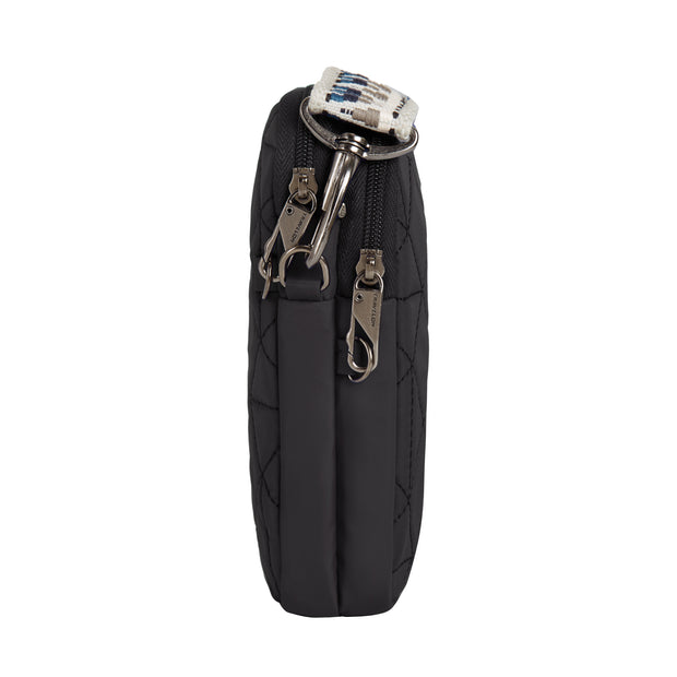 variant:46319321284800 Travelon Boho Anti-Theft 2 Compartment Phone Crossbody Black