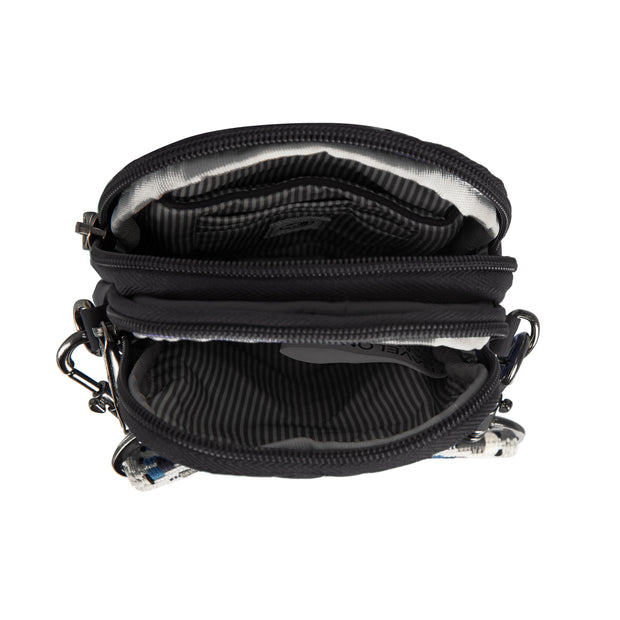 variant:46319321284800 Travelon Boho Anti-Theft 2 Compartment Phone Crossbody Black