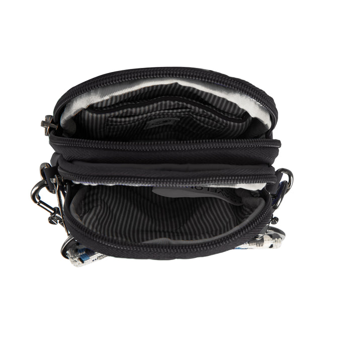 variant:46319321284800 Travelon Boho Anti-Theft 2 Compartment Phone Crossbody Black
