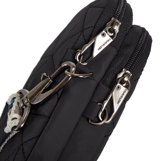 variant:46319321284800 Travelon Boho Anti-Theft 2 Compartment Phone Crossbody Black