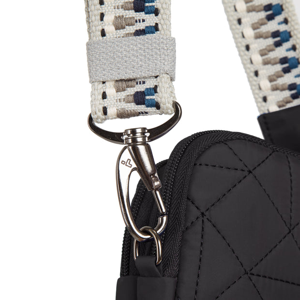 variant:46319321284800 Travelon Boho Anti-Theft 2 Compartment Phone Crossbody Black