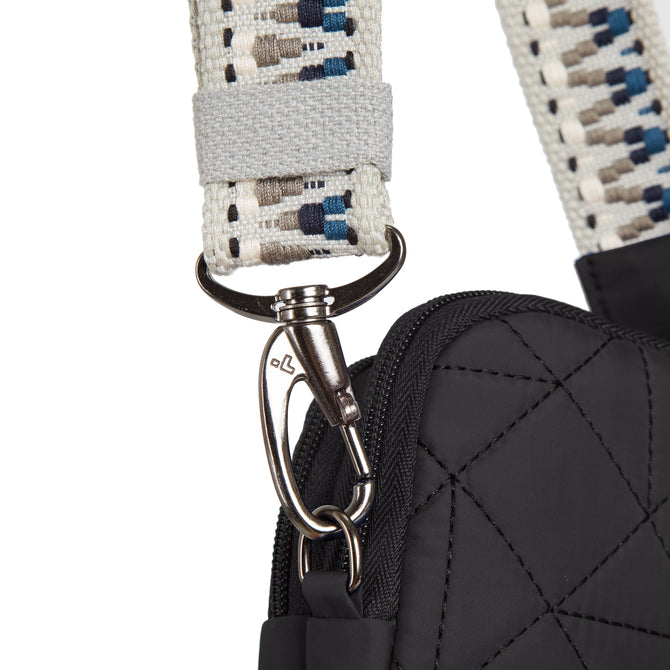 variant:46319321284800 Travelon Boho Anti-Theft 2 Compartment Phone Crossbody Black
