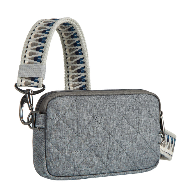 variant:46319533949120 Travelon Boho Anti-Theft Phone Sling Gray Heather