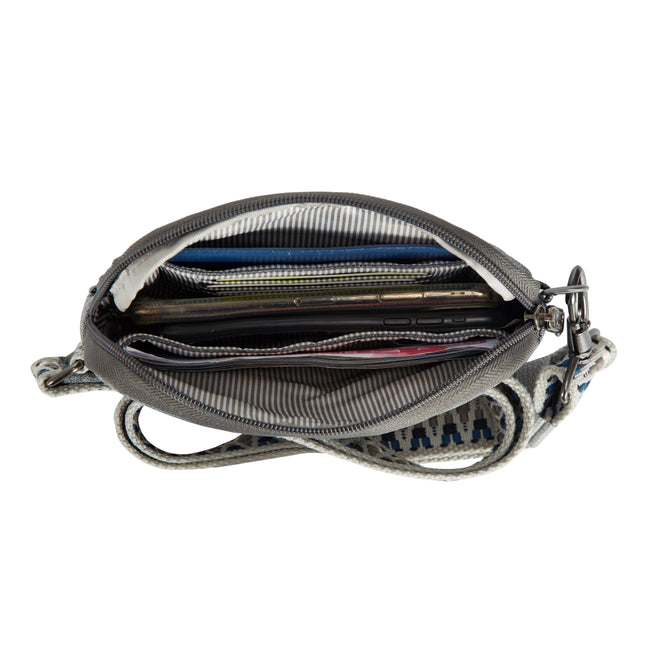 variant:46319533949120 Travelon Boho Anti-Theft Phone Sling Gray Heather