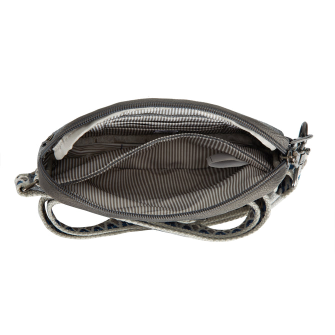 variant:46319533949120 Travelon Boho Anti-Theft Phone Sling Gray Heather
