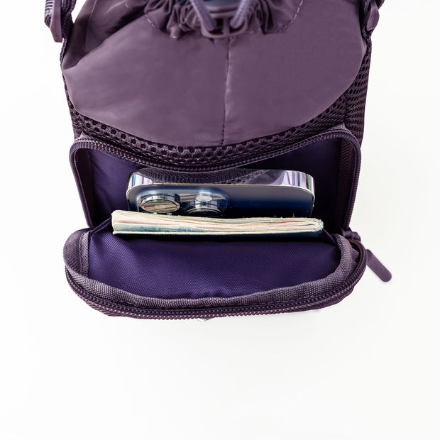 variant:45093668880576 Travelon Pi Gogo Insulated Water Bottle Tote Blackberry