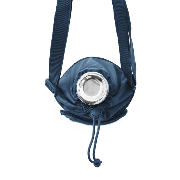 variant:46346661003456 Travelon Pi Gogo Insulated Water Bottle Tote Navy