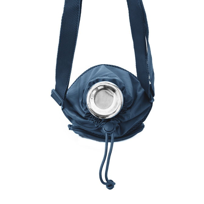 variant:46346661003456 Travelon Pi Gogo Insulated Water Bottle Tote Navy