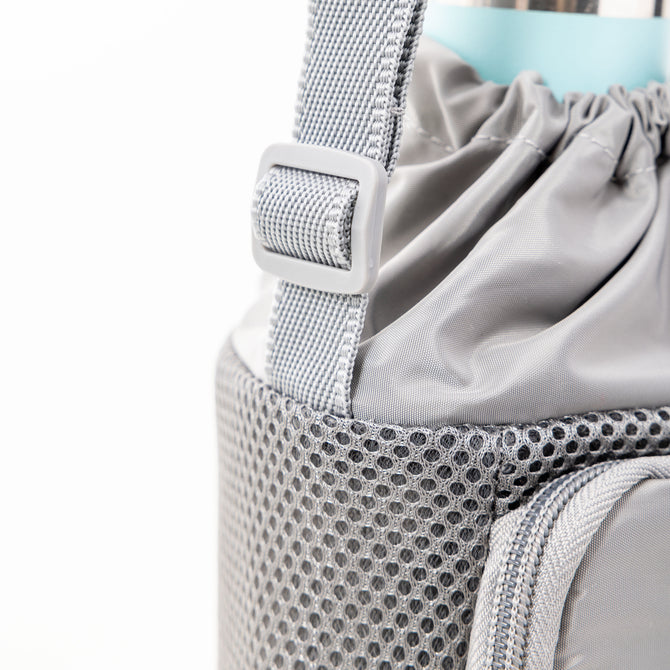variant:45093668847808 Travelon Pi Gogo Insulated Water Bottle Tote Graphite