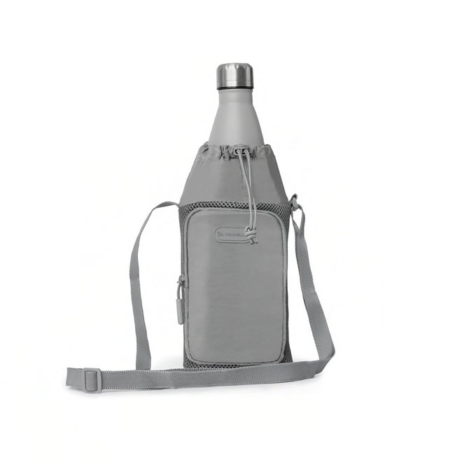 variant:45093668847808 Travelon Pi Gogo Insulated Water Bottle Tote Graphite