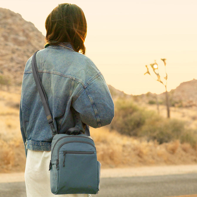 variant:46207598133440 Travelon The Voyages Anti-Theft Tour Bag Slate Blue
