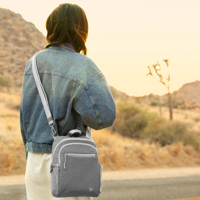 variant:46207598231744 Travelon The Voyages Anti-Theft Tour Bag Granite