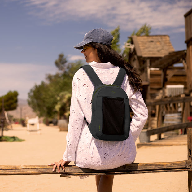 The Voyages Anti-Theft Small Backpack with XL Water Bottle Pocket
