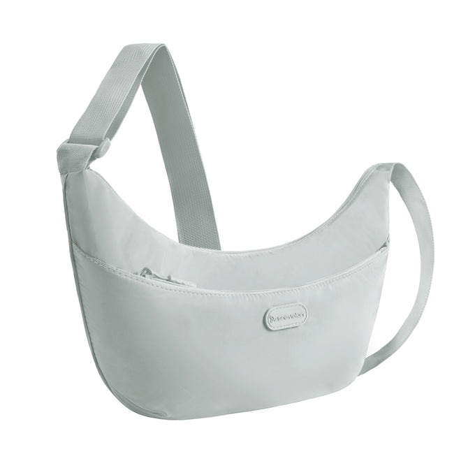 variant:46346766090432 Travelon Slouchy Crossbody Platinum