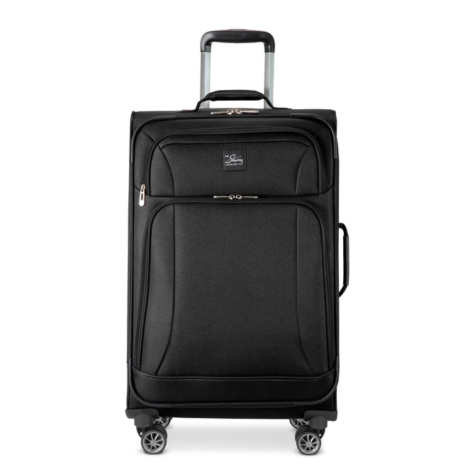 variant:43715339780288 Skyway  Epic Softside Medium Checked Spinner Luggage Black