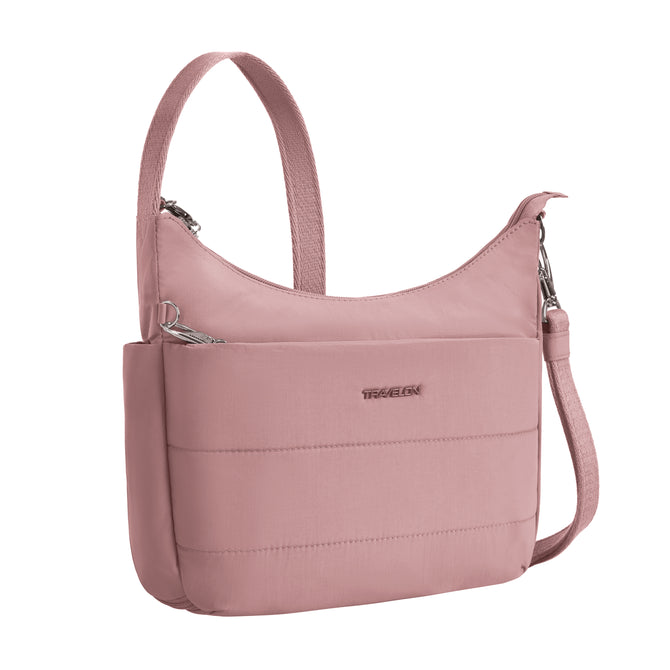 variant:46209861222592 Travelon Roam Anti-Theft Medium Crossbody Desert Pink