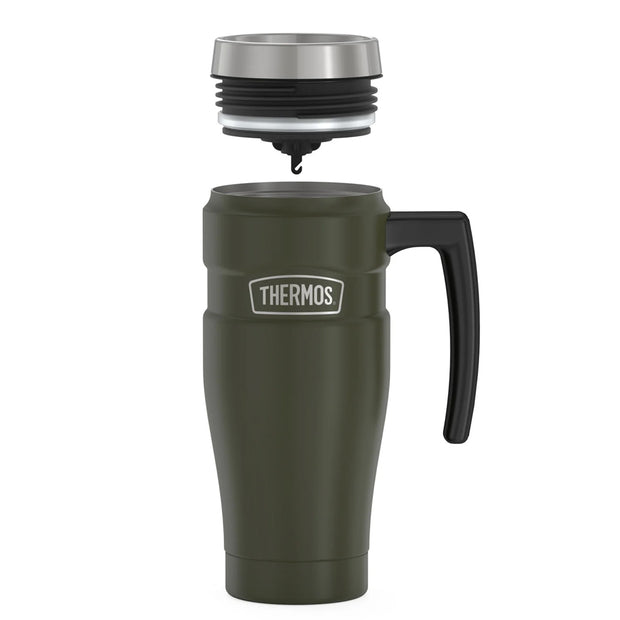 variant:46532961665216 16 oz Stainless Steel Travel Mug Matte Army Green
