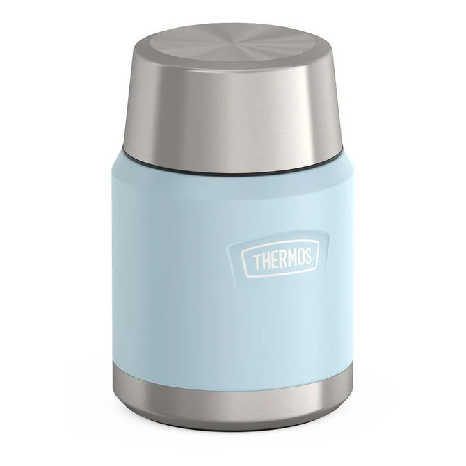 variant:43736965742784 16 oz Stainless Steel Food Jar w/ Spoon Glacier
