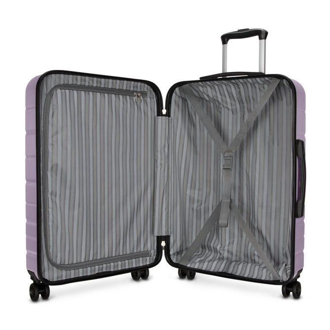 variant:43717504073920 Skyway Epic 2.0 Hardside Medium Checked Spinner Luggage Silver Lilac