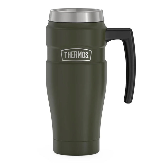 variant:46532961665216 16 oz Stainless Steel Travel Mug Matte Army Green