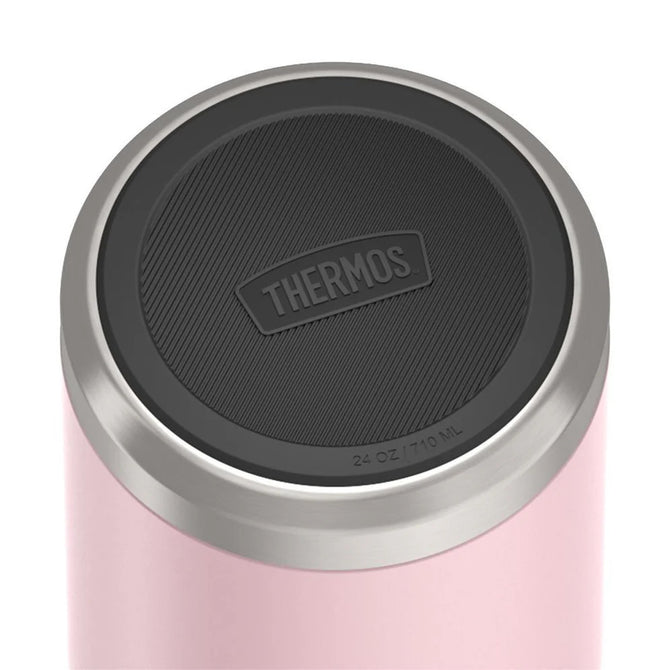 variant:46529430257856 24 oz Stainless Steel Food Jar w/ Spoon Sunset Pink