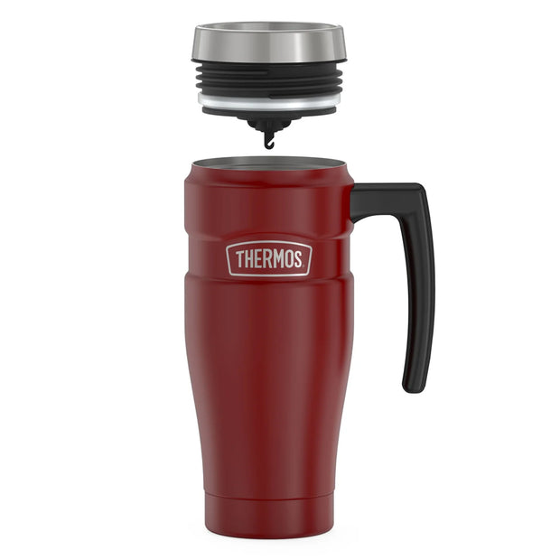 variant:46532961632448 16 oz Stainless Steel Travel Mug Matte Red