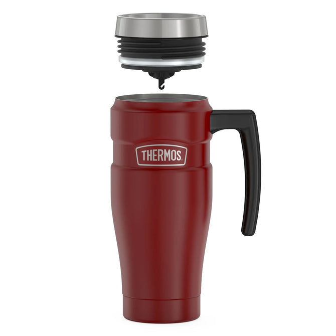 variant:46532961632448 16 oz Stainless Steel Travel Mug Matte Red
