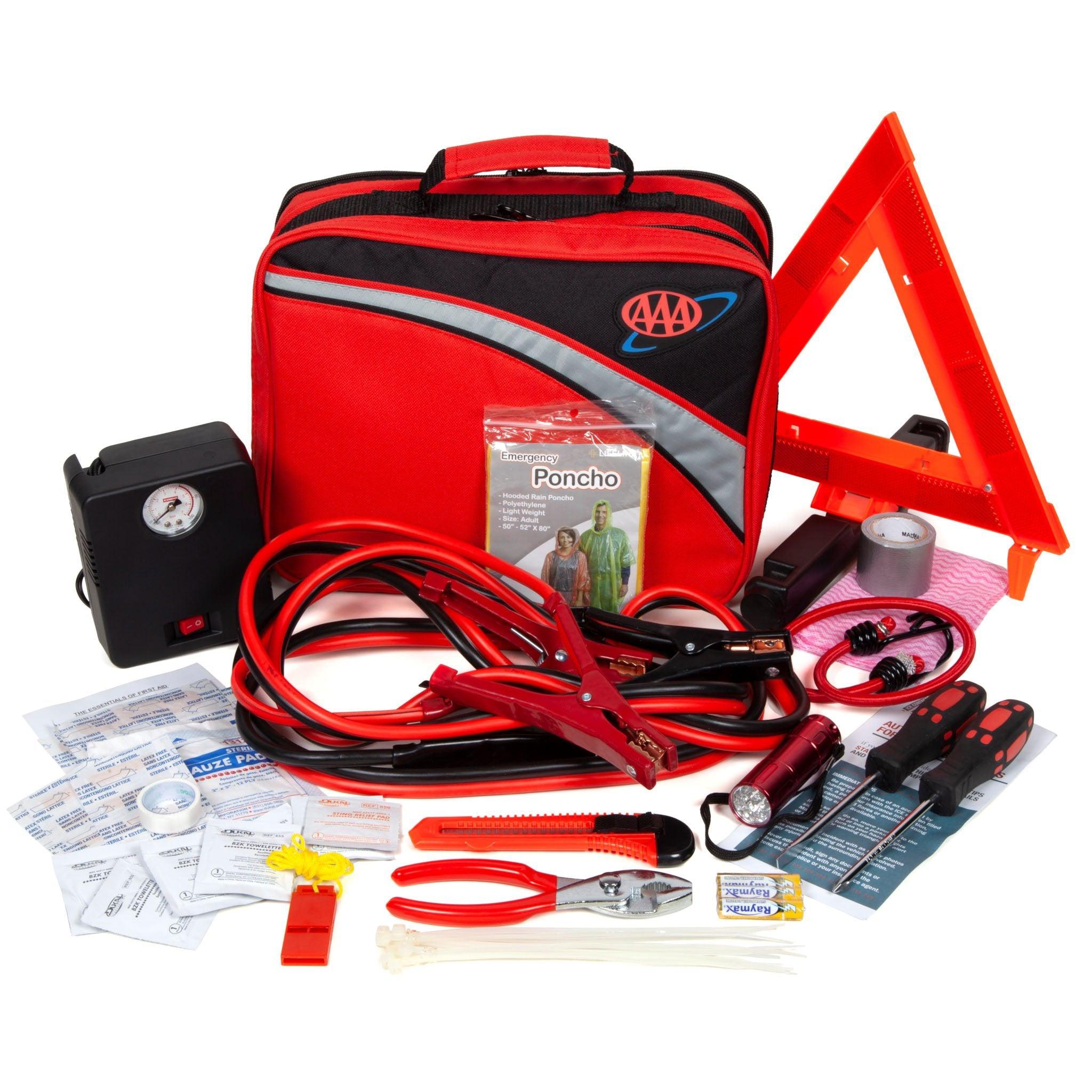 Car Roadside Emergency Kit with Jumper Cables, Auto Vehicle Safety Road  Side Assistance Kits, Winter Car Kit for Women and Men, with Portable Air