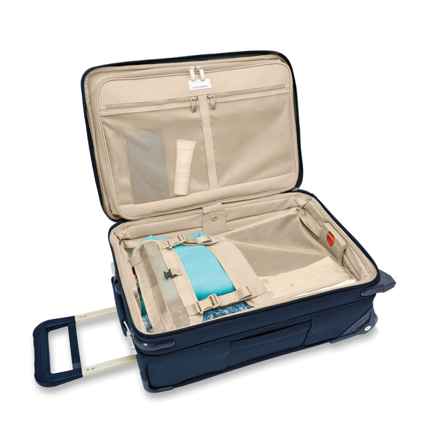 variant:43815294369984 BR Baseline Essential 2-Wheel Expandable Carry-On Navy