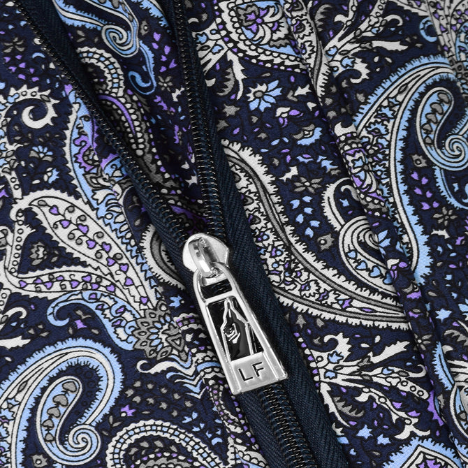 variant:46795398283456 London Fog Mayfair Softside Carry-On Luggage Navy And White Paisley
