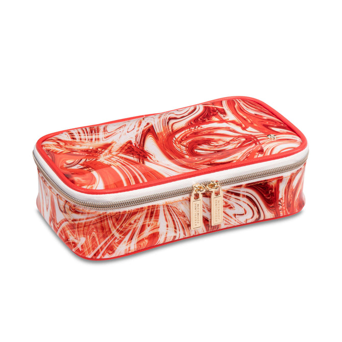 variant:43756470141120 SJ Claire Medium Makeup Case Tangerine
