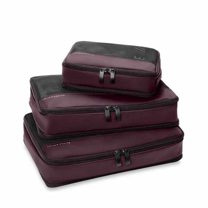 variant:46655142101184 Travel Essentials Carry-On Packing Cube Set Plum