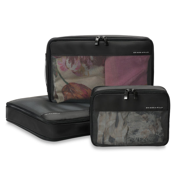 variant:46655232704704 Travel Essentials Check-In Packing Cube Set Black