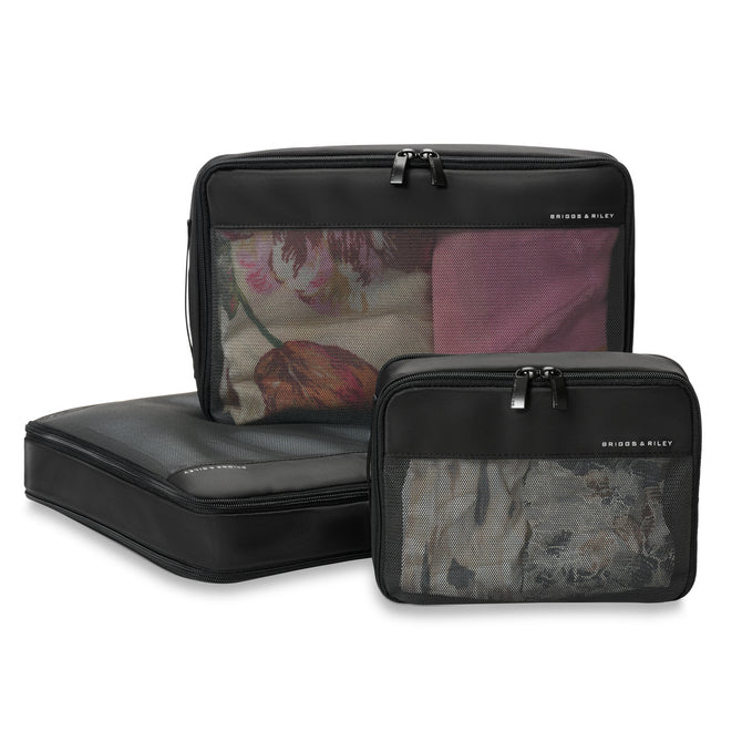 variant:46655232704704 Travel Essentials Check-In Packing Cube Set Black