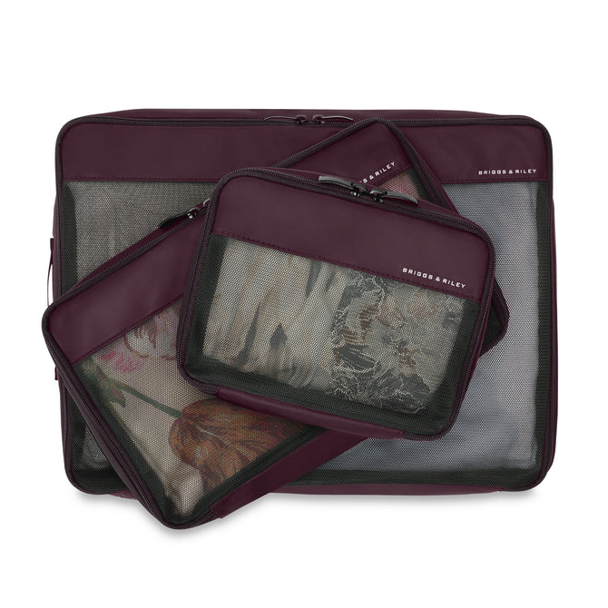 variant:46655232770240 Travel Essentials Check-In Packing Cube Set Plum